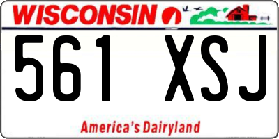 WI license plate 561XSJ