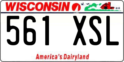 WI license plate 561XSL