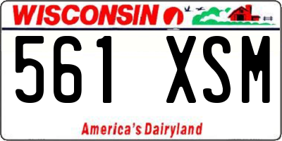 WI license plate 561XSM