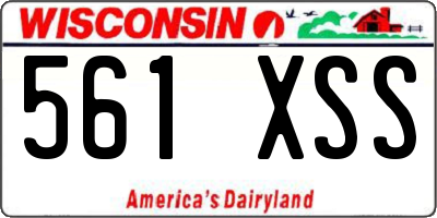 WI license plate 561XSS