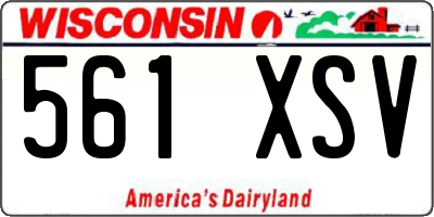 WI license plate 561XSV