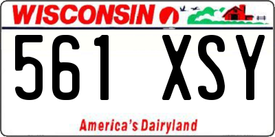 WI license plate 561XSY