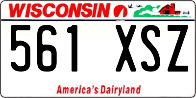 WI license plate 561XSZ
