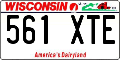 WI license plate 561XTE