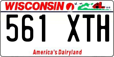 WI license plate 561XTH