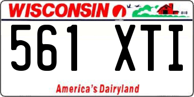 WI license plate 561XTI