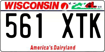 WI license plate 561XTK