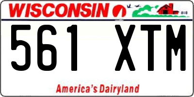 WI license plate 561XTM