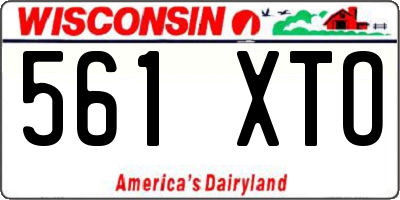 WI license plate 561XTO