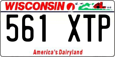 WI license plate 561XTP