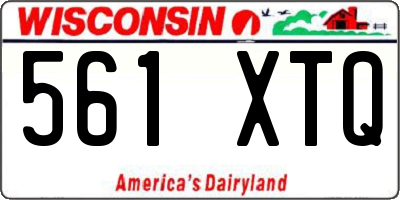 WI license plate 561XTQ