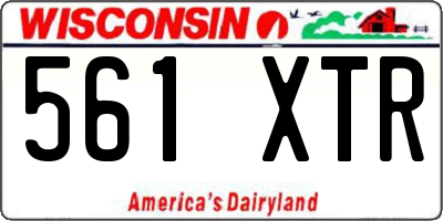 WI license plate 561XTR