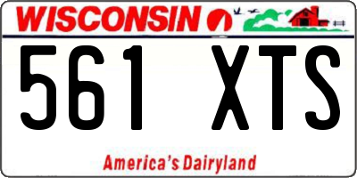 WI license plate 561XTS