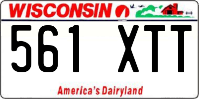 WI license plate 561XTT