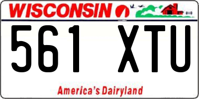 WI license plate 561XTU