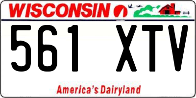 WI license plate 561XTV