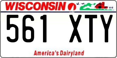WI license plate 561XTY
