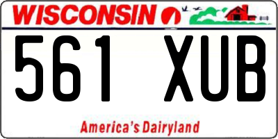 WI license plate 561XUB