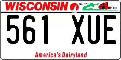 WI license plate 561XUE