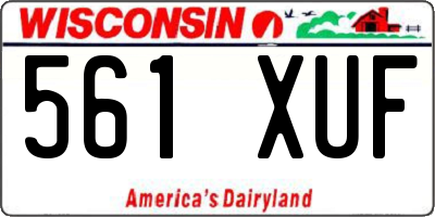 WI license plate 561XUF