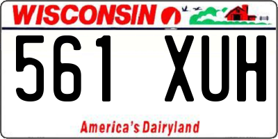 WI license plate 561XUH