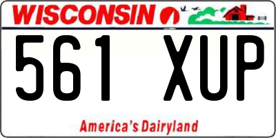 WI license plate 561XUP