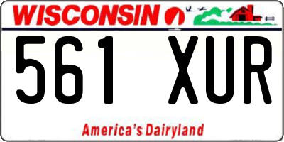 WI license plate 561XUR