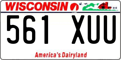 WI license plate 561XUU