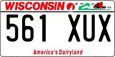 WI license plate 561XUX