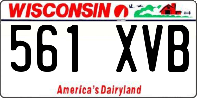 WI license plate 561XVB