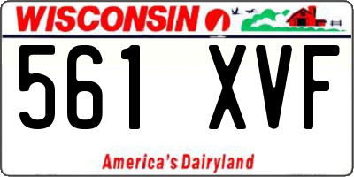 WI license plate 561XVF