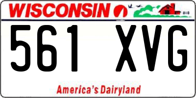 WI license plate 561XVG