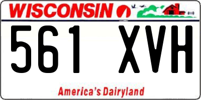 WI license plate 561XVH