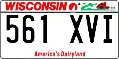 WI license plate 561XVI