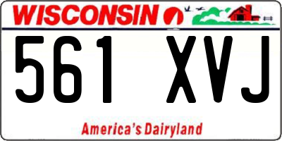 WI license plate 561XVJ