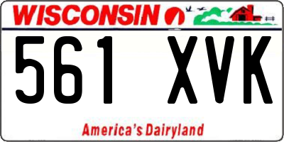 WI license plate 561XVK