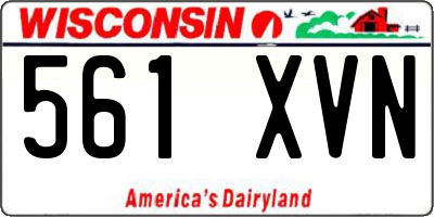 WI license plate 561XVN