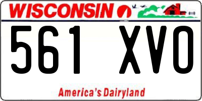 WI license plate 561XVO