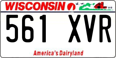WI license plate 561XVR