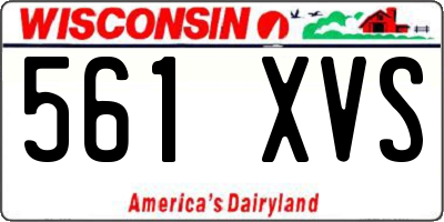 WI license plate 561XVS
