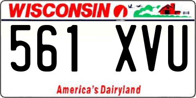 WI license plate 561XVU