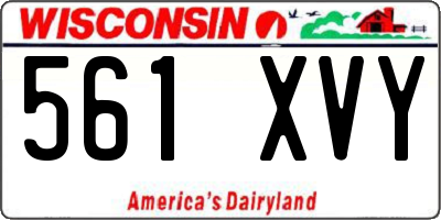 WI license plate 561XVY
