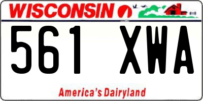 WI license plate 561XWA