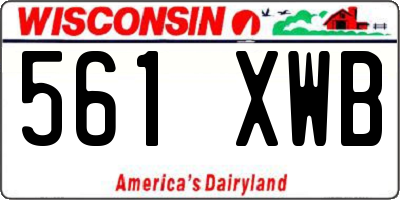 WI license plate 561XWB