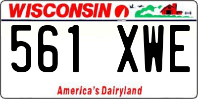 WI license plate 561XWE