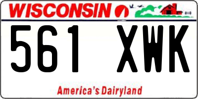 WI license plate 561XWK
