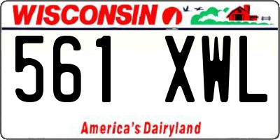 WI license plate 561XWL