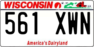 WI license plate 561XWN