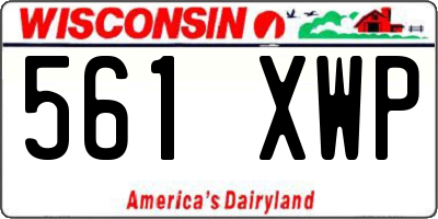 WI license plate 561XWP