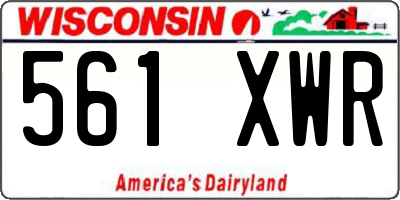 WI license plate 561XWR